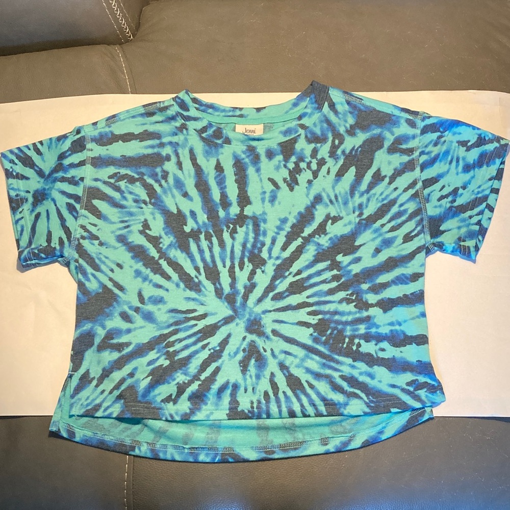 Jenni Intimates Tie-Dye Blue and Green Shirt size XS